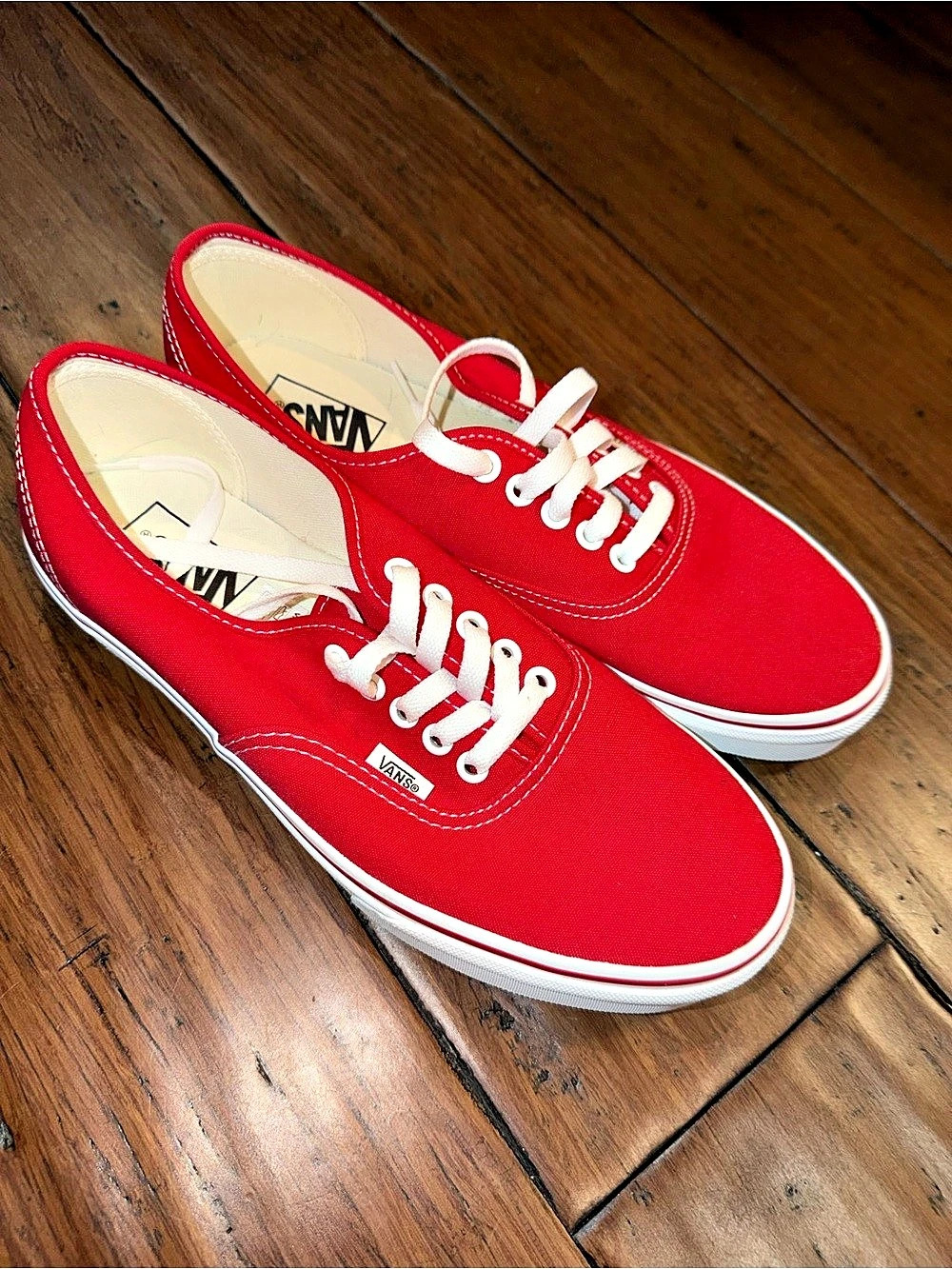 Vans Authentic Shoe in Red - Size 10.5 Women/9 Men